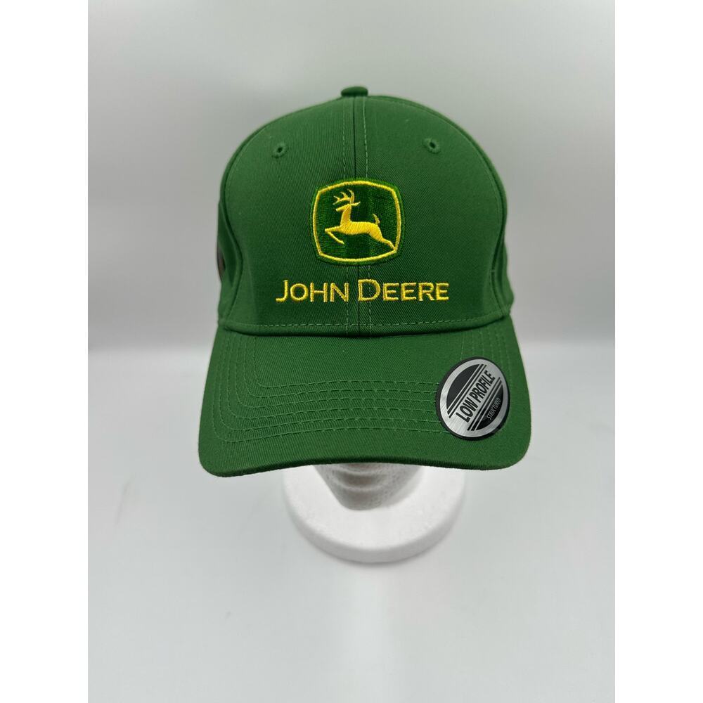 NEW AUTHENTIC JOHN DEERE GREEN STRAPBACK BASEBALL HAT CAP NWT FARM WEAR
